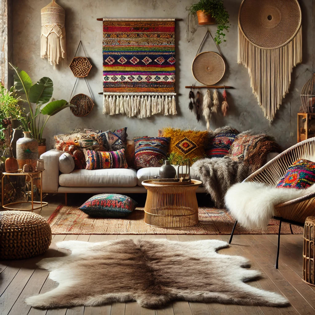 Bohem mobilyalar ile post halı 